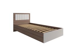 МС Роза Кровать 900 Орех Франклин/Белый софт, ДСВ Мебель