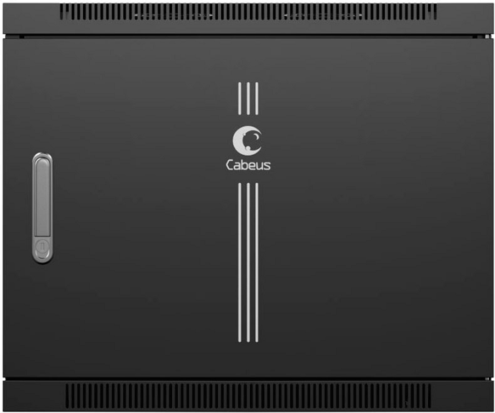Шкаф настенный 19", 12U Cabeus SH-05F-12U60/60m-R-BK