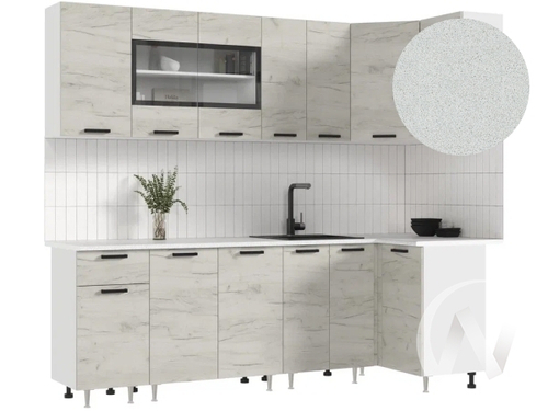 Кухня Рио NEW ЛДСП 2;4х1;0м (белый/дуб крафт белый/антарес)