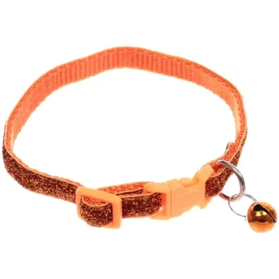 Ошейник с колокольчиком 1*19/32см «Zoo City-Блестящий БУМ» микс цветов (минивложение 12шт)