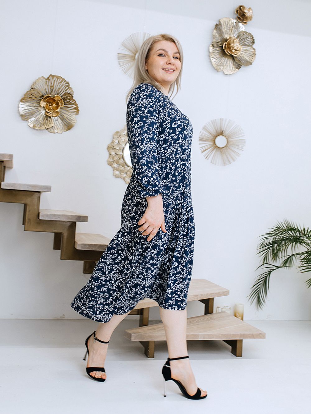 С-325 Платье из штапеля / большие размеры