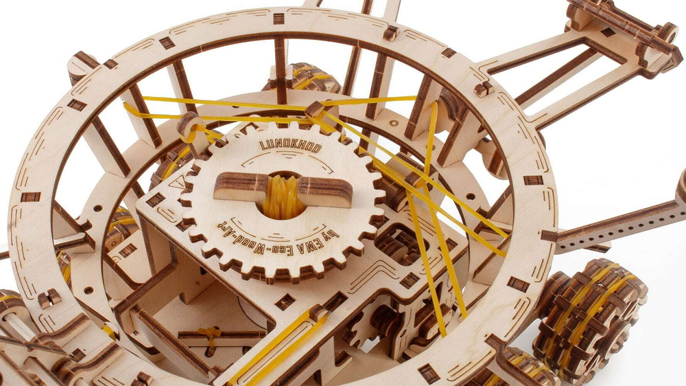 Луноход (EWA) - Деревянный конструктор, сборная механическая модель, 3D пазл, сделай сам, космос, роботы