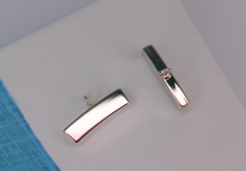 Подвеска трубочка плоская 18х8 мм