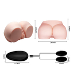 Телесный мастурбатор с двумя любовными тоннелями и вибрацией