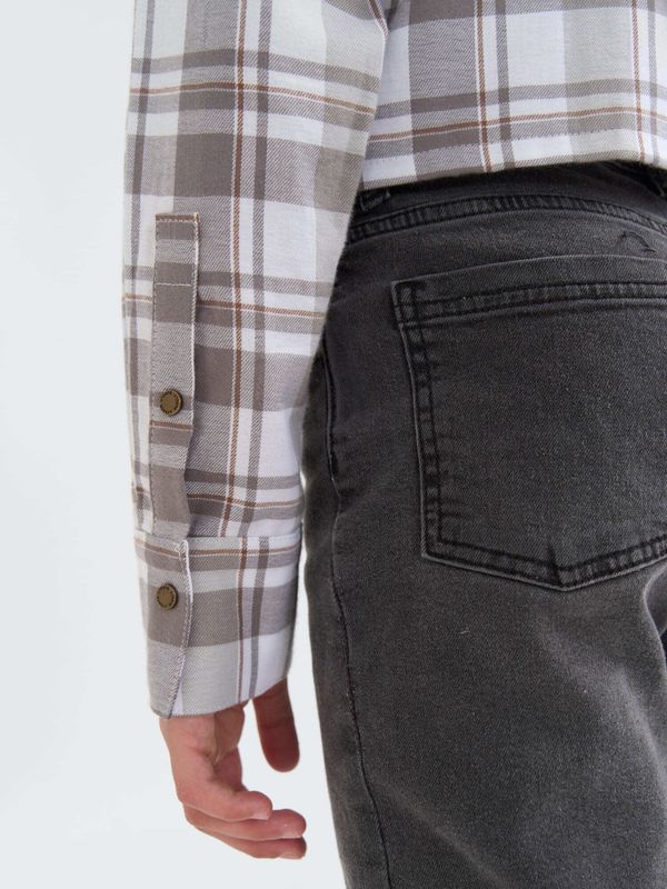 Рубашка фланелевая укороченная 