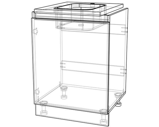 Стол кухонный под мойку ДЕСТИНИ-12