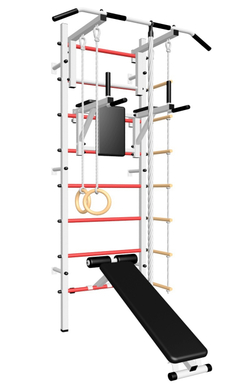 Шведская стенка Sv Sport 506 (Турник стандарт/Брусья/Скамья/Канат/Kольца/Лестница)