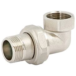 Соединение Uni-Fitt разъемное угловое НВ 1 с прокладкой O-RING, никелированное