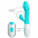 Бирюзовый вибратор-кролик Snappy (19)