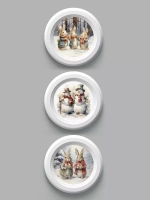 Картины на стену интерьерные на холсте 3 шт. 17.5 см