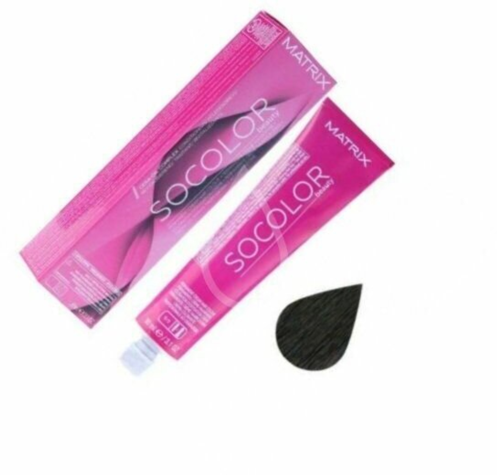Matrix Краска для волос  SoColor Pre-Bonded 2N черный 90мл