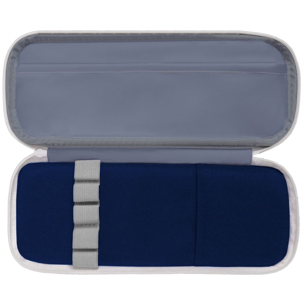 Пенал мягкий прямоугольный 2 отделения 220х80х50 Berlingo Classic blue, ткань