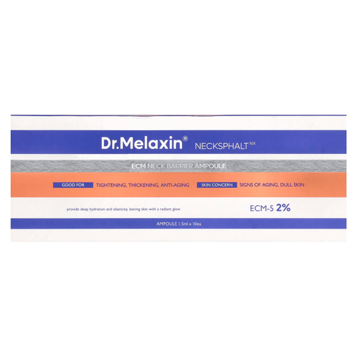 Dr.Melaxin, Necksphalt, ECM, ампула для защиты шеи, 10 шт., По 1,5 мл (0,05 жидк. унц.)