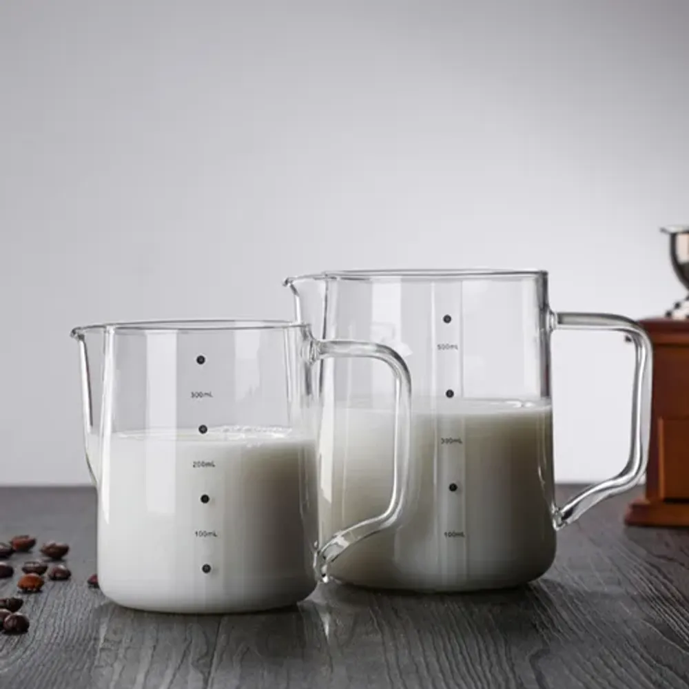 Питчер молочник 600 мл Coffee Art d 9,2 см h11,6 см стекло с мерн. риск. P.L.- Barbossa