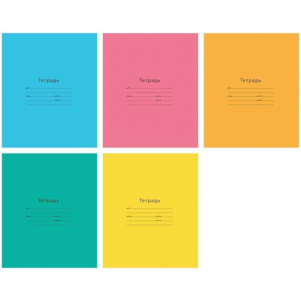 Тетрадь школьная А5 12л клетка "Одноцветная. INTENSIVE" 183212 (Спейс)