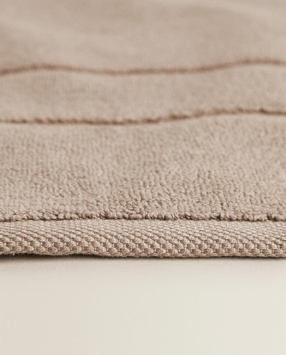 Zara Home - Нескользящий коврик для ванной из хлопка, бежевый, 55x80 см