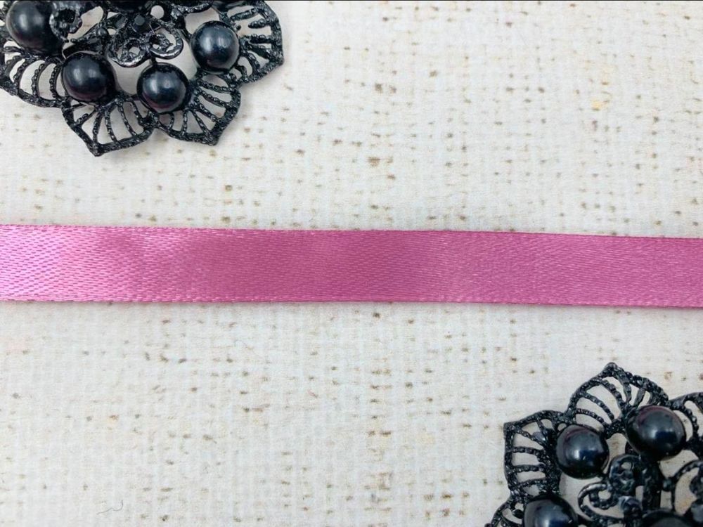 Лента атласная, ш. 6 мм, т.пурпурный