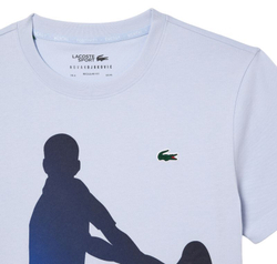 Мужская теннисная футболка Lacoste Tennis X Novak Djokovic T-Shirt & Cap Set - light blue