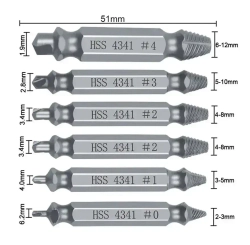 Набор экстракторов для сломанных болтов 6 шт.