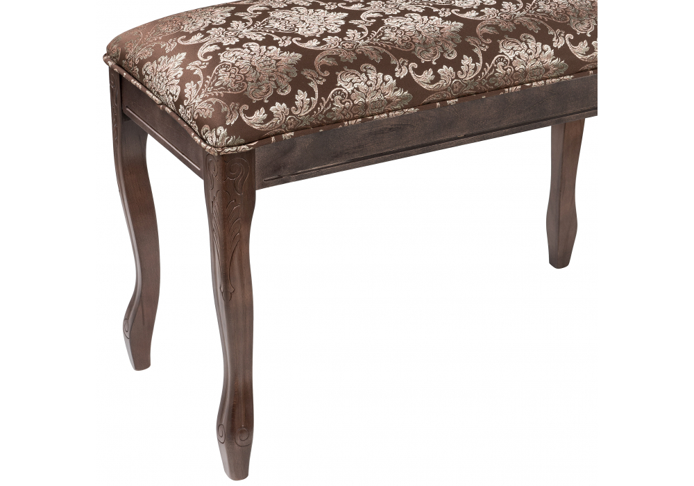 Банкетка Woodville Валентино орех, шоколад, ножки орех