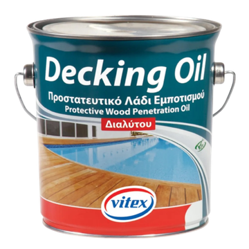 VITEX DECKING OIL — масло-пропитка, обогащенная воском. Защита и гидроизоляция древесины. Высокая стойкость к химикатам и к неблагоприятным погодным условиям.