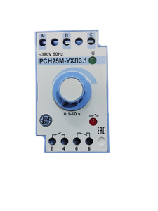 Реле контроля напряжения РСН25М 380В 0.1-10сек УХЛ3.1 на DIN-рейку 3872429 ВНИИР