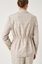 1822 Жакет женский (пепельно-бежевый клетка)