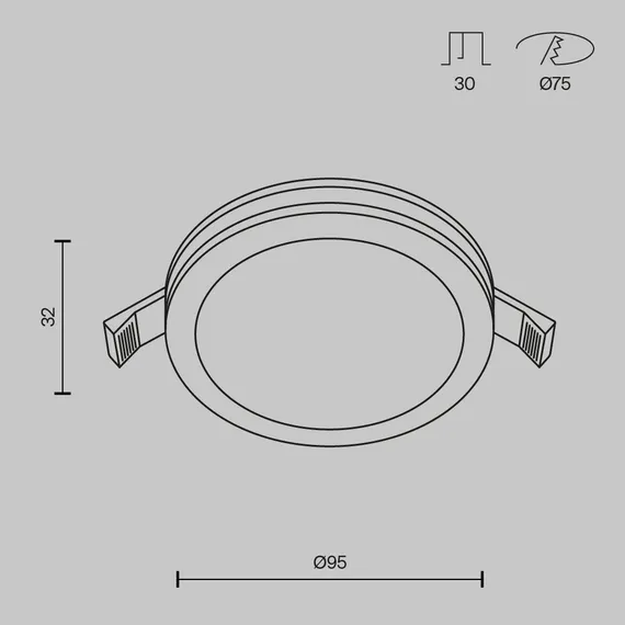 Встраиваемый светильник Technical DL303-L12B4K