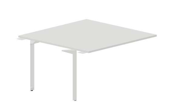 Составной стол на 2 рабочих места 138х136,6х75см (без отверстий) - приставной элемент