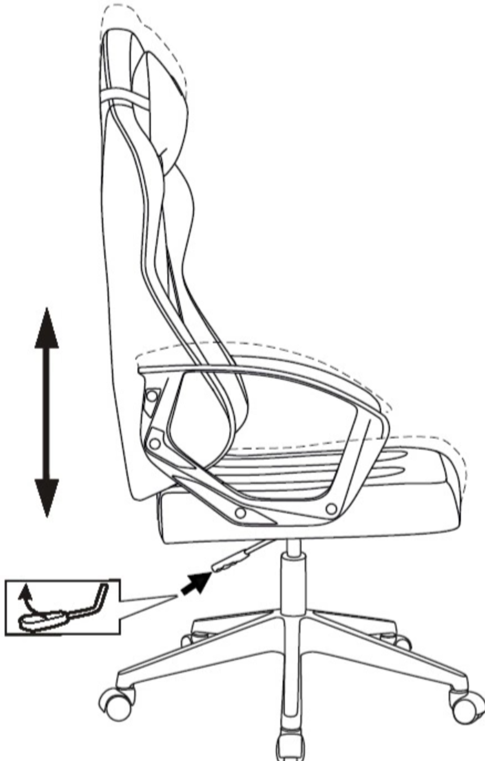 Кресло игровое Zombie 1 GREY (ткань)