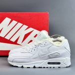 Кроссовки Nike Air Max 90 на меху #400 (бел.)