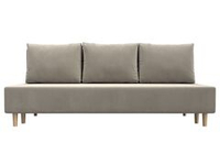 Диван прямой Лига-033 МИКРОВЕЛЬВЕТ Бежевый