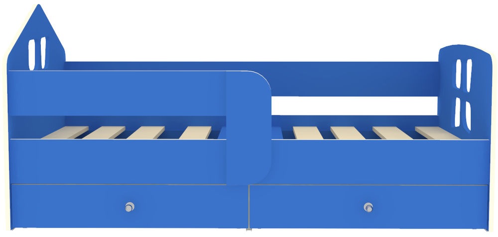 Кровать КарИВи Домик Бабочка Светло-синий, голубой