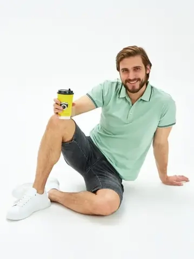 Футболка-поло с коротким рукавом без кармана