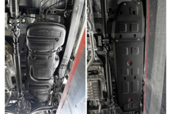 Защита топливного бака АвтоБроня для JAC T6 2018-н.в., сталь 1.5 мм, с крепежом, штампованная, 111.09211.1