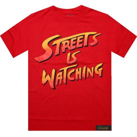 Футболка Sneaktip Streets Is Watching красная