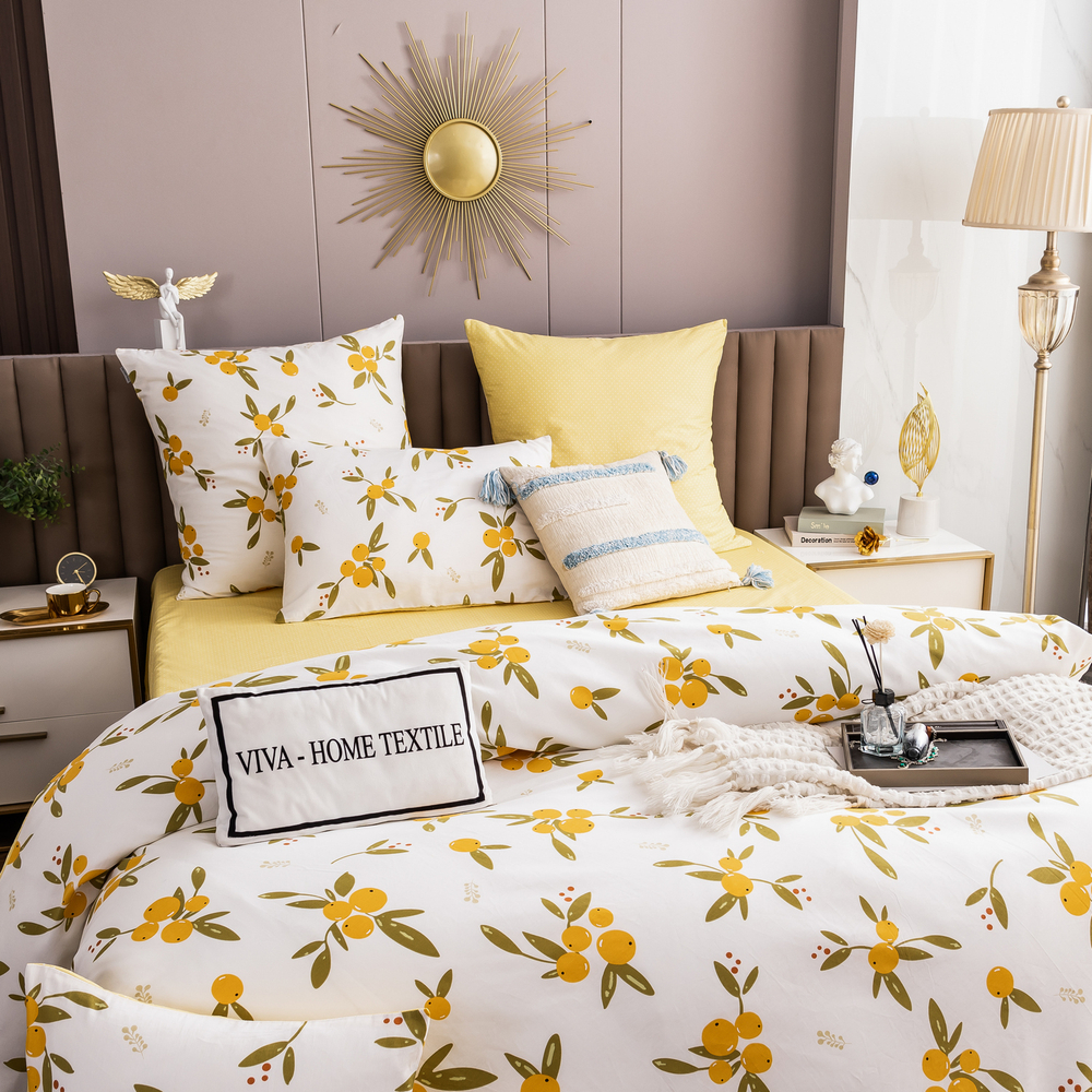 Комплект постельного белья Люкс Сатин 100% хлопок на резинке AR286