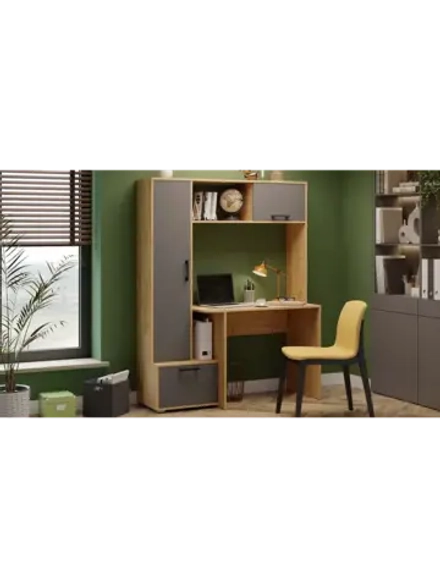 Стол письменный угловой Серый 135,3х50,2х172 см