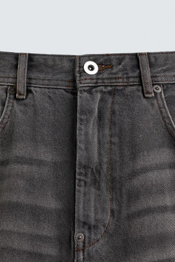 ZARA ДЖИНСЫ RELAXED FIT, УГОЛЬНЫЙ