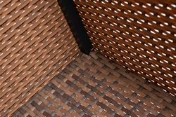 "Лунго" кашпо для цветов большое плетеное из искусственного ротанга, цвет коричневый