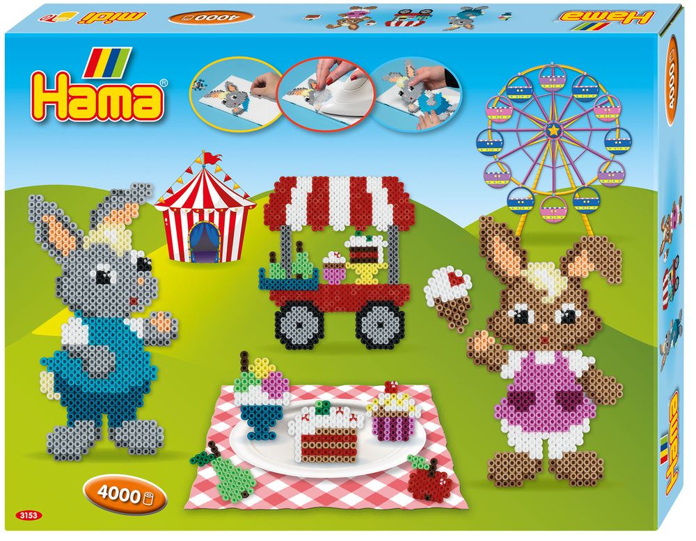 Hama Набор термомозаики Midi 4000 шт + Пикник (3153)