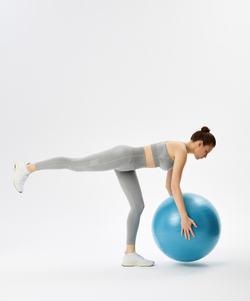 Фитбол GB-108 антивзрыв, 1200 гр, синий пастель, 75 см