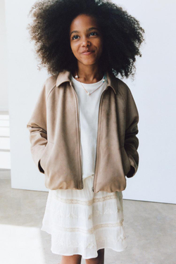 ZARA ЮБКА С ВЫШИВКОЙ, ЖЕЛТОВАТО-БЕЛЫЙ