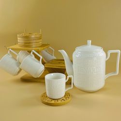 Lenardi 140-144 Чайный набор 13пр. 240мл BAMBOO на подставке в под.уп.(х6)Фарфор