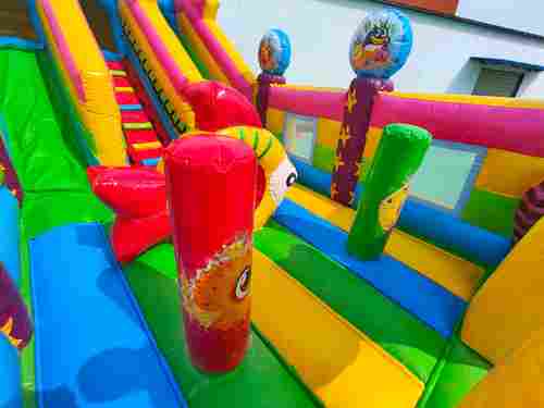 Коммерческий надувной батут с горкой «В гостях у моря 2», 8*4*5 м