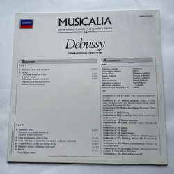 Винтажная виниловая пластинка LP Musicalia 34 Claude Debussy Клод Дебюсси (Испания 1986)