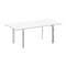 Onix Direct Lux Стол переговорный П-обр. м/к M-O.MP-PRG-19 Белый Бриллиант/Нержавеющая Сталь/Хром 19