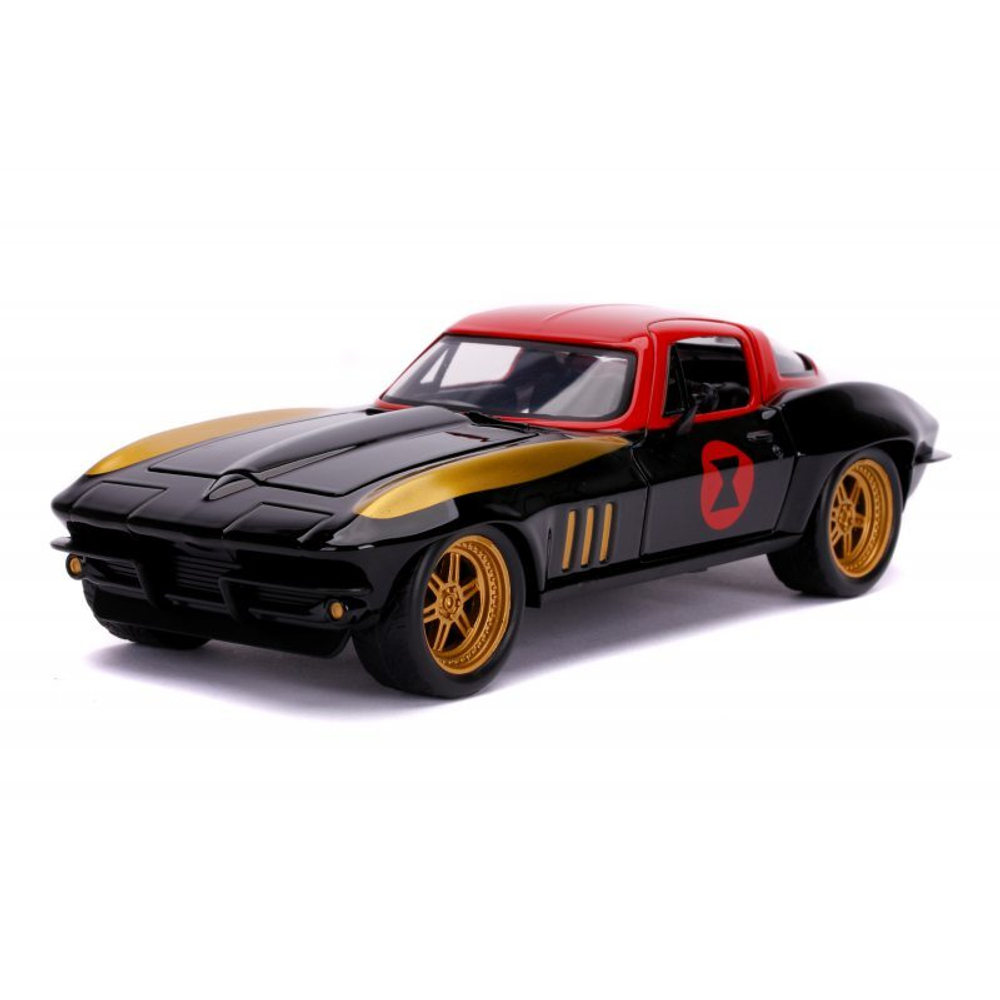 Avengers - автомобиль Chevy Corvette 1966 1:24 + фигурка Черной вдовы 3225014