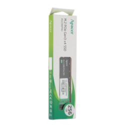 SSD диск Apacer SSD M.2 256Gb PCIe Gen3x4, R3500/W1200 Mb/s, MTBF 1.8M, 3D NAND, NVMe AP256GAS2280P4U-1