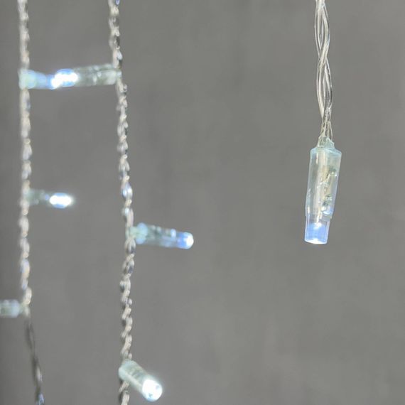 Светодиодная бахрома с колпачком 3,1*0,5 м., 120 холодных белых LED ламп, прозрачный провод ПВХ, IP65, LTC (PIL120CAP-10-2W)